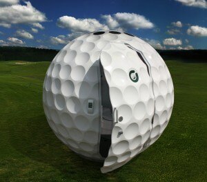 Golfball-Toilette wieder in Betrieb