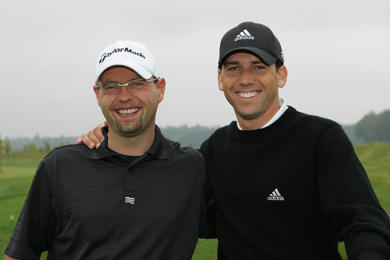 v.l. PGA Golflehrer Josef Loher und spanischer Profigolfer Sergio García